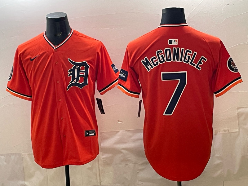 Men Detroit Tigers #7 McGonigle orange Nike 2026 MLB Jersey 0401003